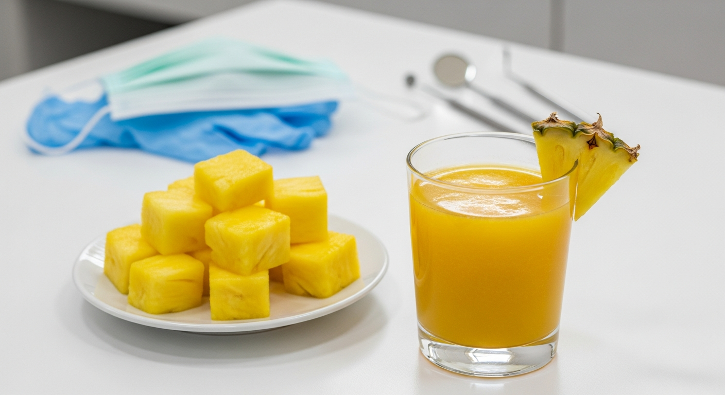 Ananassaft vor der Weisheitszahn OP